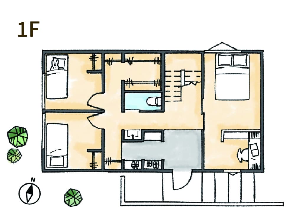 1F 間取り図