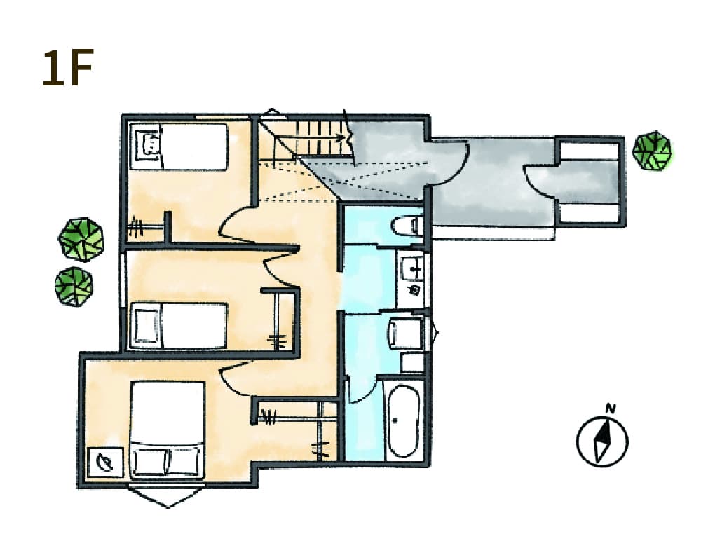 1F 間取り図
